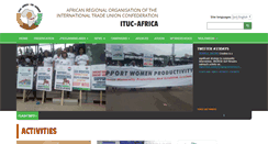 Desktop Screenshot of ituc-africa.org